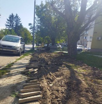 Община Попово изисква възстановяване на тротоарите, повредени при изграждането на трасета за оптичен кабел